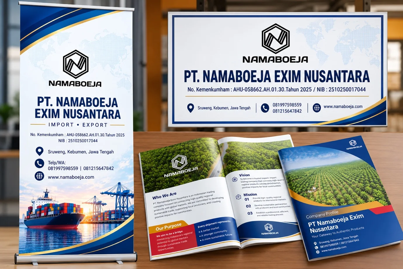 PT Namaboeja Exim Nusantara company profile display